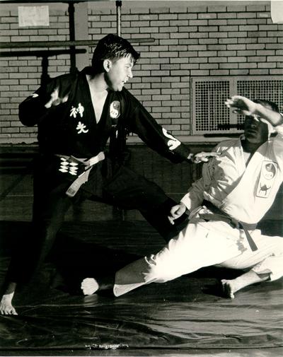 Athletics; Martial Arts takedown (Dept. of Public Relations, Univ. of KY)