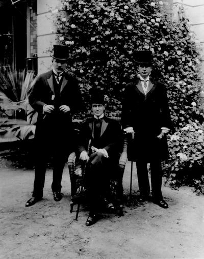 Men; Groups; Unidentified; Three distinguished gentlemen pose for a portrait