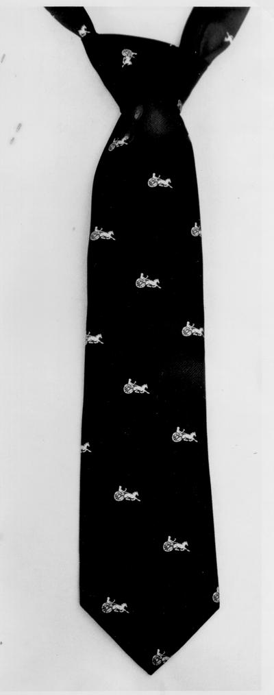 Miscellaneous Objects; A tie with horses and carriages on it