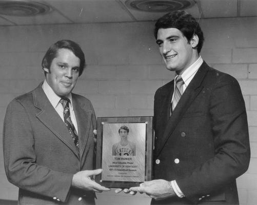 Parker, Tom; Tom Parker wins the UK MVP award for 1971-72