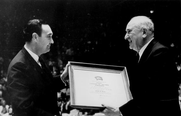 Rupp, Adolph F.; Rupp is given 