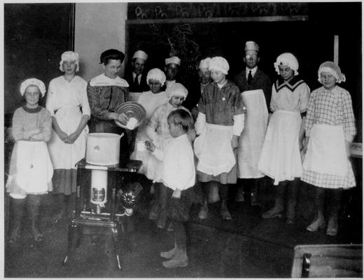 School Groups; 1930 and Earlier; Students with aprons on