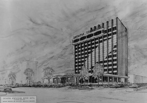 Sheraton Kentucky; Artist's Conception; Sketch of Sheraton Kentuckian Motor Hotel