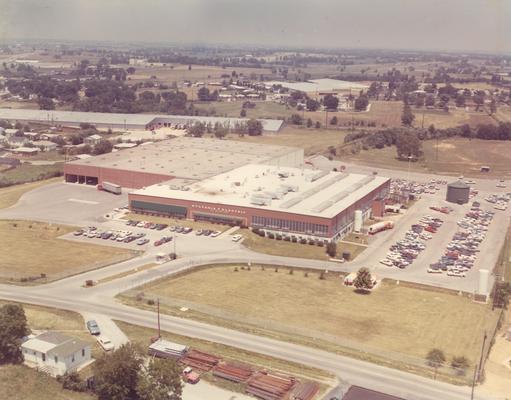 Sylvania Electric; Aerial view of Sylvania Electric building #2