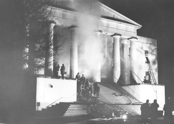 Transylvania University; Morrison College Fire; Morrison College in fire
