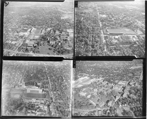 University of Kentucky; Four aerial views of University of Kentucky