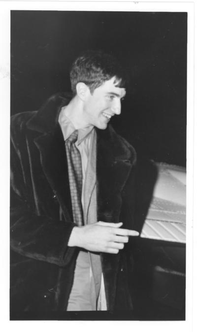 University of Kentucky; Basketball; Young man in black velvet coat