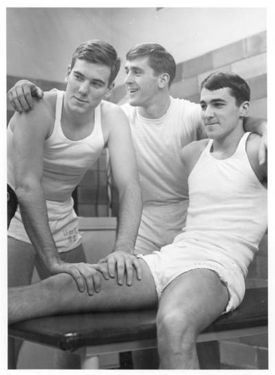 University of Kentucky; Basketball; Three men in white