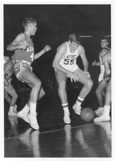 University of Kentucky; Basketball; UK vs. [Unknown]; Kentucky #55 diving for a loose ball
