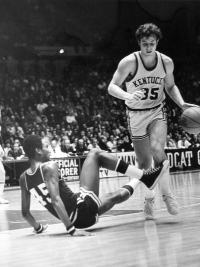 University of Kentucky; Basketball; UK vs. [Unknown]; Opponent #45 takes a spill