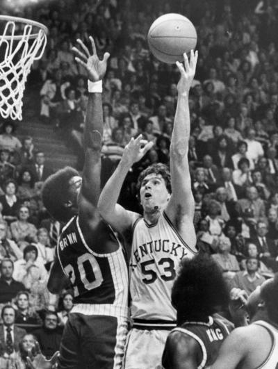 University of Kentucky; Basketball; UK vs. [Unknown]; Kentucky #53 attempts a difficult lay-up
