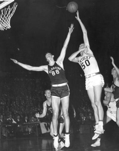 University of Kentucky; Basketball; UK vs. Alabama; Kentucky #50 attempts a hook shot