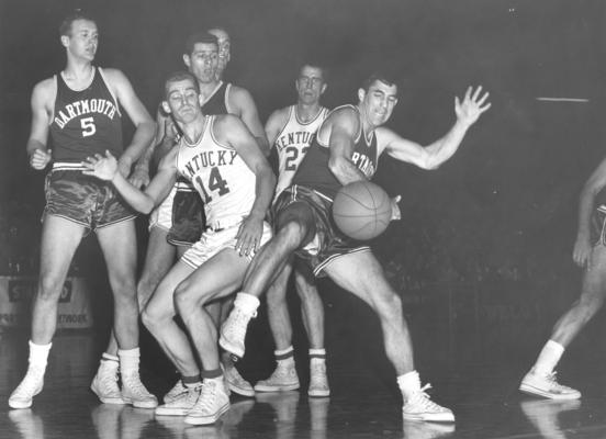 University of Kentucky; Basketball; UK vs. Dartmouth; Several players scramble for a loose ball