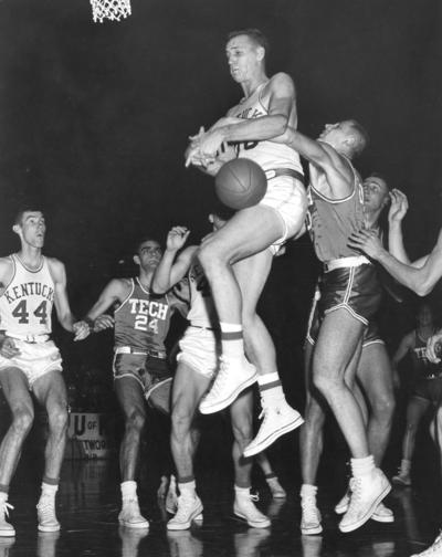 University of Kentucky; Basketball; UK vs. Georgia Tech; Tech strips a Kentucky player as he drives to the basket