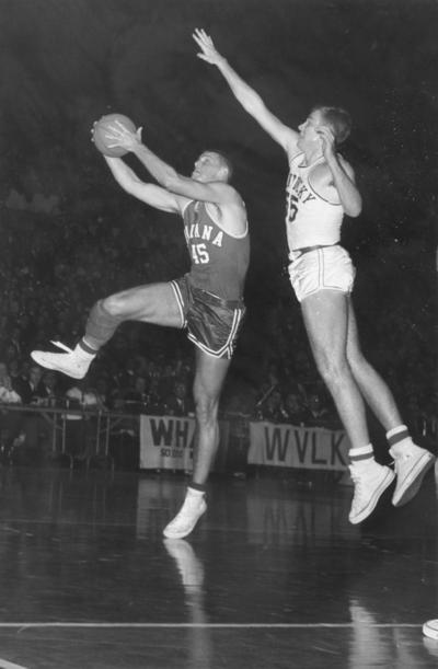 University of Kentucky; Basketball; UK vs. Indiana; Kentucky #55 attempts to block an Indiana player from behind