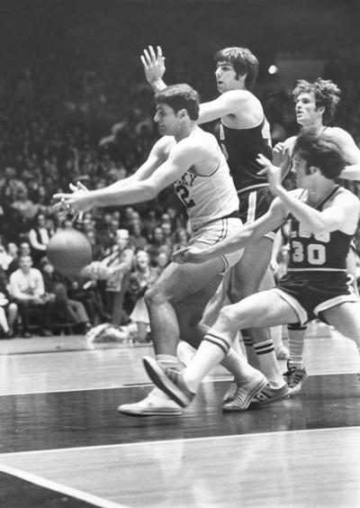 University of Kentucky; Basketball; UK vs. Louisiana State; The ball slips through a Kentucky player's hands