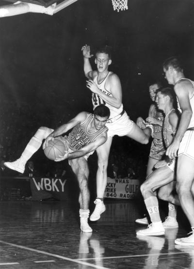 University of Kentucky; Basketball; UK vs. North Carolina; North Carolina #42 protects a hard-fought rebound