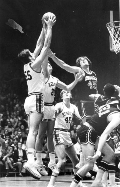 University of Kentucky; Basketball; UK vs. Ole Miss (Rebels); Kentucky #55 grabs the rebound