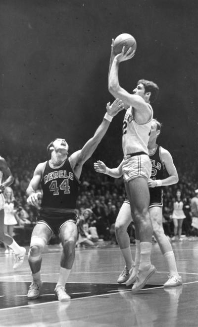 University of Kentucky; Basketball; UK vs. Ole Miss (Rebels); A Kentucky player takes a jump shot