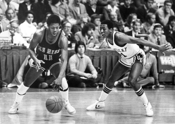 University of Kentucky; Basketball; UK vs. Ole Miss (Rebels); Ole Miss #11 dribbling the ball