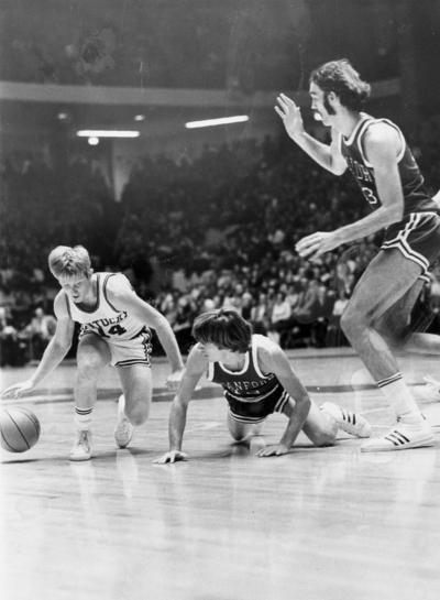 University of Kentucky; Basketball; UK vs. Stanford; Kentucky #14 drives past a crawling Stanford player