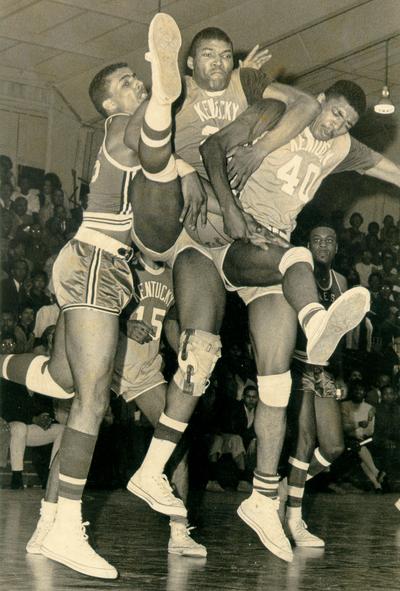 University of Kentucky; Basketball; UK vs. Tennessee (Volunteers); One player gets hit by a rebound in the crotch