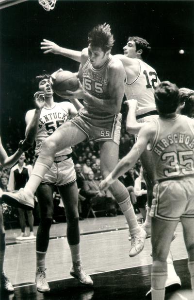 University of Kentucky; Basketball; UK vs. Tennessee (Volunteers); Tennessee #55 gets the rebound