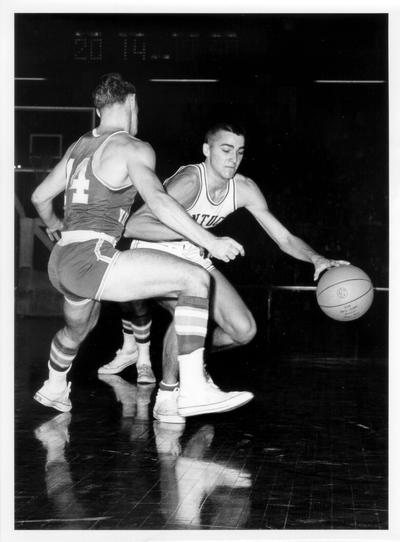 University of Kentucky; Basketball; UK vs. Villanova; A Kentucky player drives past his defender