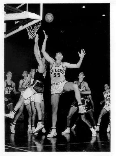 University of Kentucky; Basketball; UK vs. UK Invitational Tournament; St. Louis #55 positions himself for the rebound