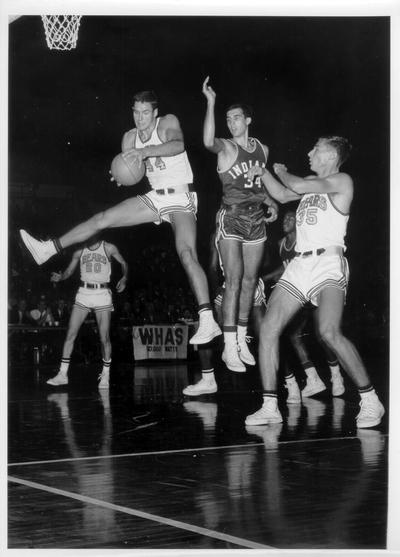 University of Kentucky; Basketball; UK vs. UK Invitational Tournament; Bear #44 blocks out Indiana