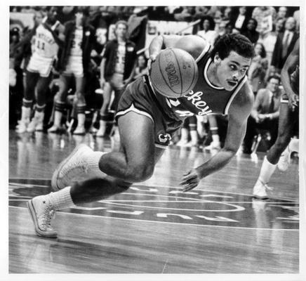 University of Kentucky; Basketball; UK vs. UK Invitational Tournament; A player crouched low to the ground