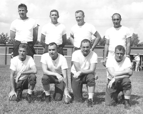 University of Kentucky; Coaches; UK football coaches 1957: Allen, Blanton Collier, Arnsparger, Lair, North, Bradshow, Rutledge, Fucci #1