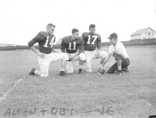University of Kentucky; Football; Individual Players; Coach Allen and top quarterbacks (Eisaman, Robertson, Hughes)