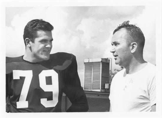 University of Kentucky; Football; Small Group & Team; Blanton Collier and All-American Lou Michaels
