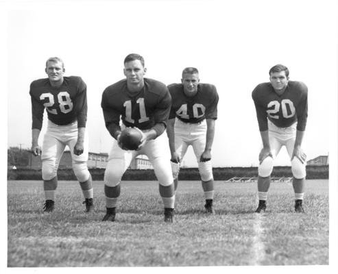 University of Kentucky; Football; Small Group & Team; Bobby Cravens, Kenny Robertson, Cliff Tribble, and Glen Ed Sullivan