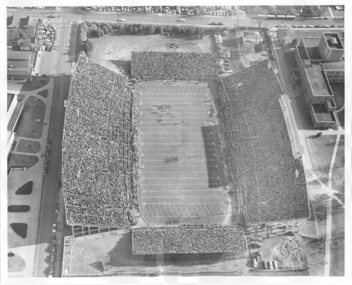 University of Kentucky; Stoll Field and Memorial Coliseum; Aerial Views; Stoll Field, aerial view