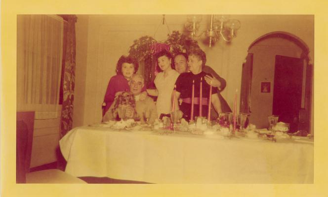 Family and Friends; 1947 Christmas dinner
