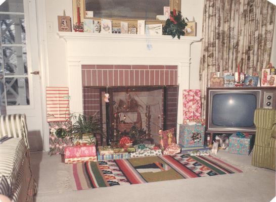 Personal Photos; Presents by the fire place