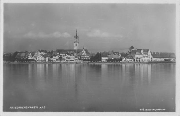 Postcard; Town isolated by water #1