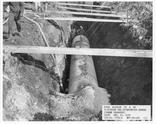 West Hickman Creek Interceptor Sewers; Construction; Pipe station 83 | 00