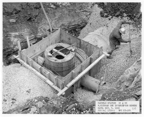West Hickman Creek Interceptor Sewers; Construction; Manhole Station; STA. 172 | 00