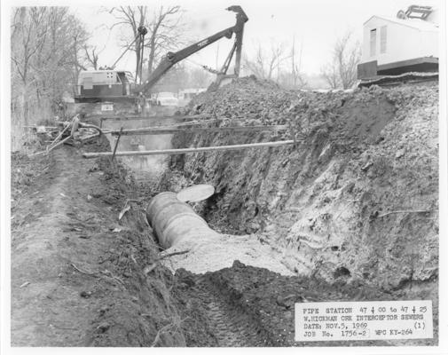 West Hickman Creek Interceptor Sewers; Construction; Pipe Station 47 | 00 to 47 | 25