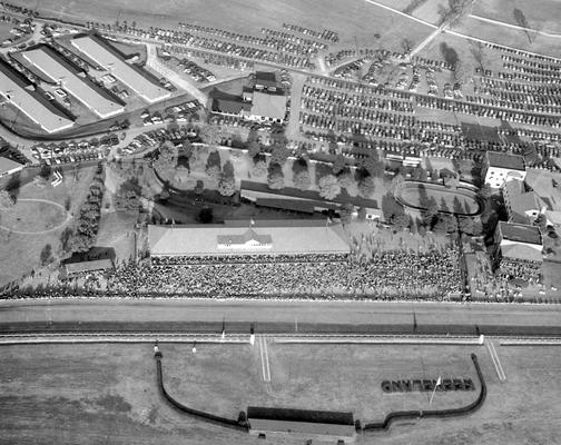 Horses; Thoroughbred Racing; Keeneland; Aerial Views; Keeneland Thoroughbred Racing, aerial view #1