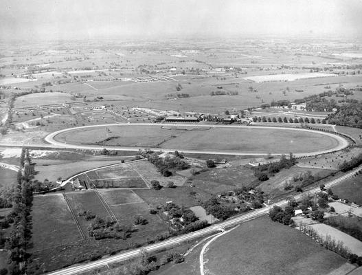 Horses; Thoroughbred Racing; Keeneland; Aerial Views; Keeneland Thoroughbred Racing, aerial view #6