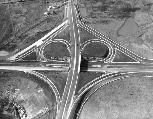 Lexington; Ariel view; Ariel view of an on and off ramp of a interstate
