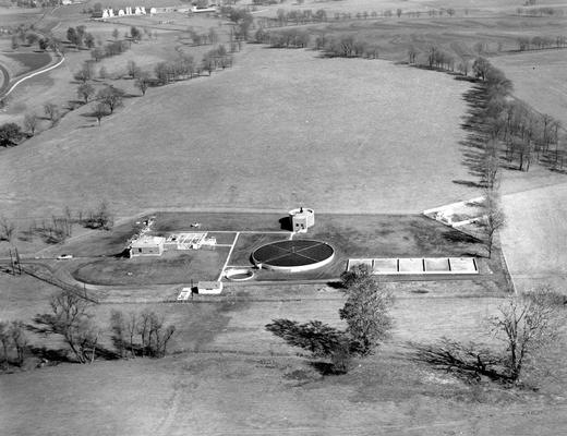 Sewage Treatment Plants; Aerial view of a treatment plant