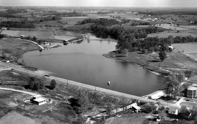 Waterways; Aerial view of an unidentified waterway