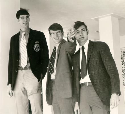 Basketball; Miscellaneous; Three Mansfield players in coat and tie