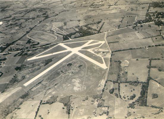 Bluegrass Field; Aerial photo of runway