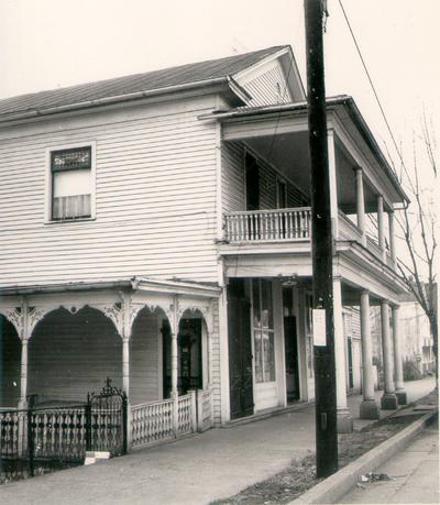 Buildings; Unidentified; Two story building with storefront (different angle of #422)